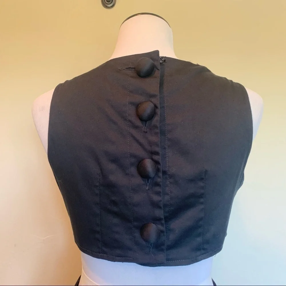 Double Zero black open pinup, rock a billy black dress - Picture 9 of 14